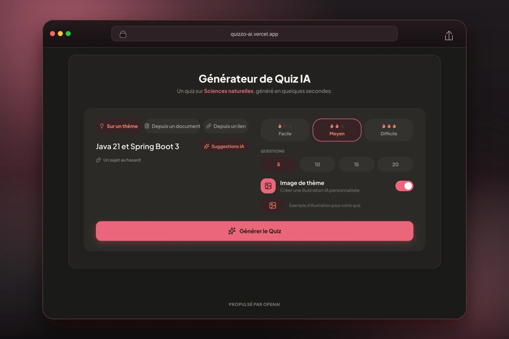Aperçu de Quizzo